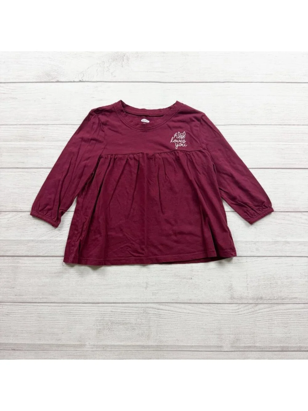 Old Navy Girls Maroon Long Sleeve Tunic Dress